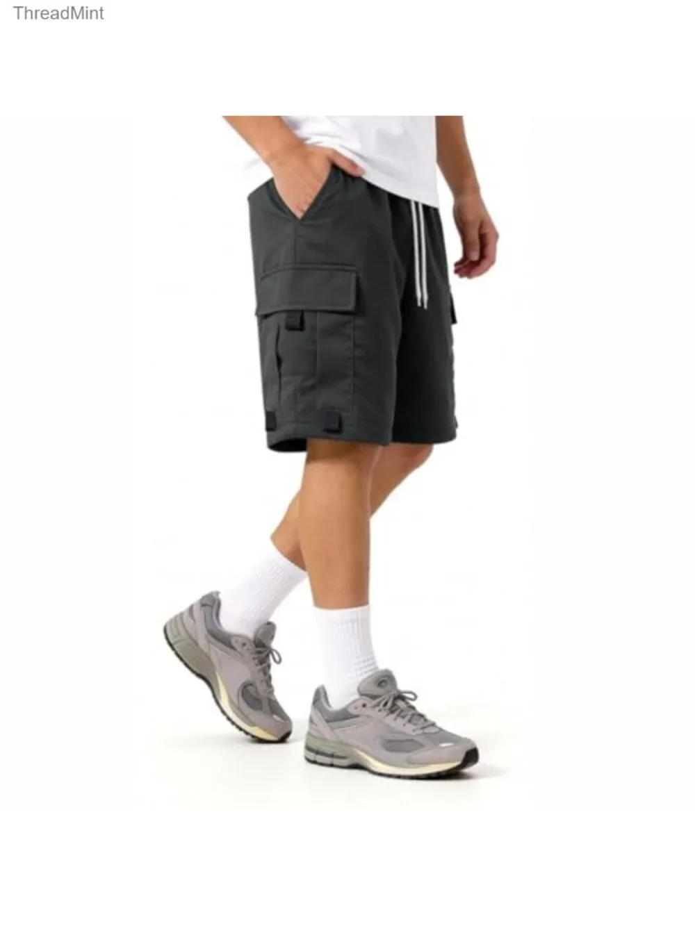 3 Pack Men's Cargo Shorts with Multiple Pockets Drawstring Waist
